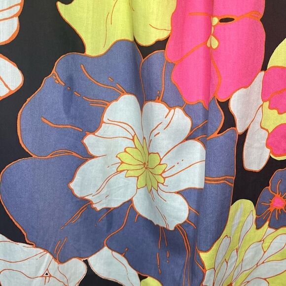 Modcloth Casual Breezy Daytime Mood Babydoll Dress Black Honolulu Floral M NWOT - Picture 8 of 13